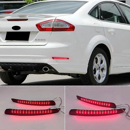 2 st LED Bakre Stötfångare Reflex Bromsljus Bil Styling Bakljus Varningsljus För Ford Mondeo Fusion 4 2011 2012 2013