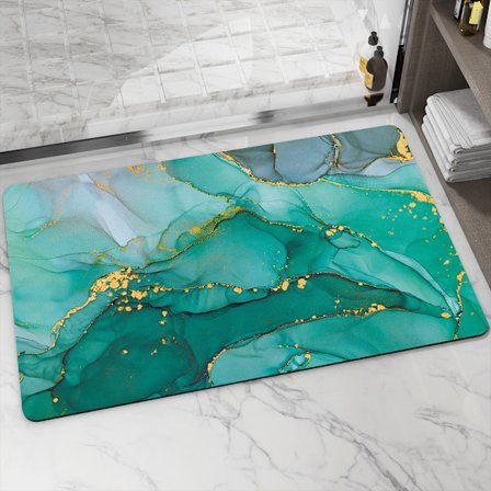 Absorberende badesvampemåtte, personligt mønster til brusebad, badekar & badeværelse, hurtigtørrende skridsikker måtte, der beskytter gulve mod fugt, 