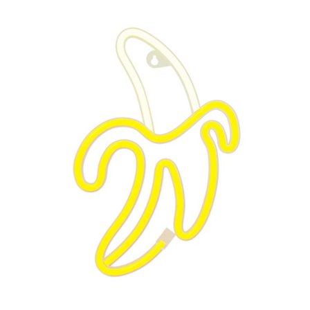 Forever Light LED Neon BANANA Bat FLNE10 + USB - Gul/Vit