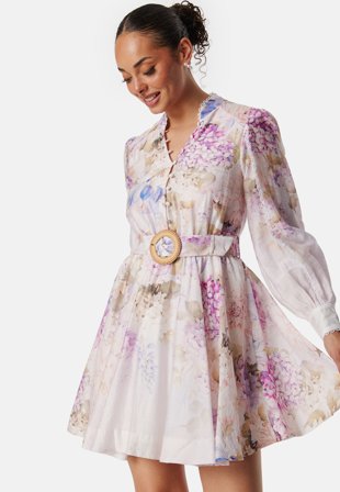 FOREVER NEW Vienna Trim Detail Skater Dress Floral Klær