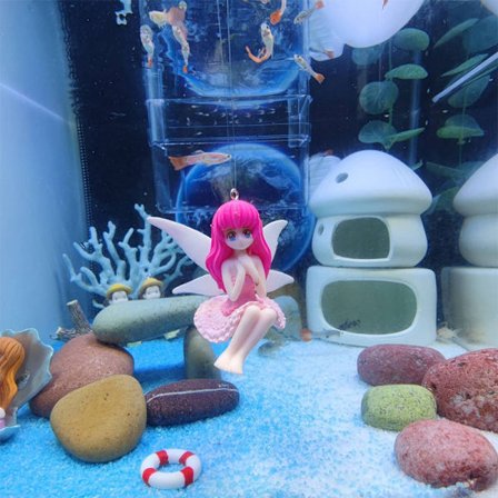 Dekoration Flytande figurer Fish Tank Floating Ornament Flow