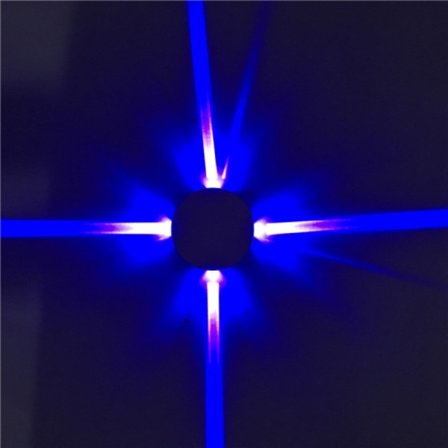 Rund 12W LED Cross Star Vägglampa Stil Lampa Bar Nätverksbar KTV Klubb Bakgrund Vägg Dekoration Ljus(Blått Ljus)