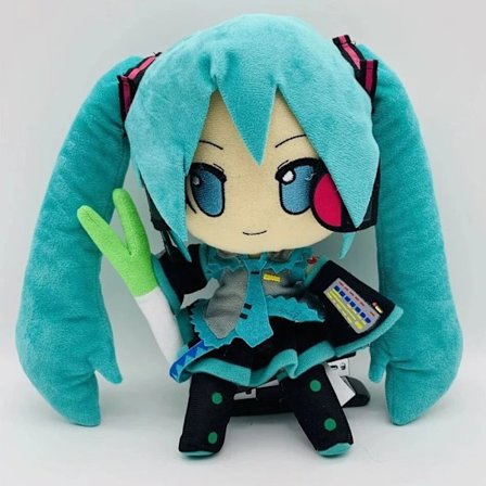 Anime Hatsune Miku Plyschleksak 25cm Scallion Ver. Mjuk Docka Gåva Mjuka Gosedjur