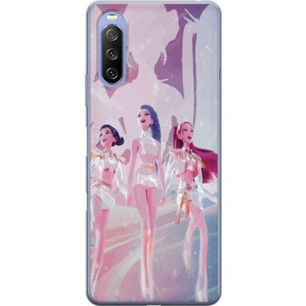 Kompatibelt Mobildeksel til Sony Xperia 10 III K-Pop Demon Hunters sølv trio idol anime kpop futuristisk scene design