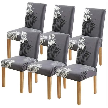 Stretch stoltrekk for spisestue, trykt stolbeskytter hjem