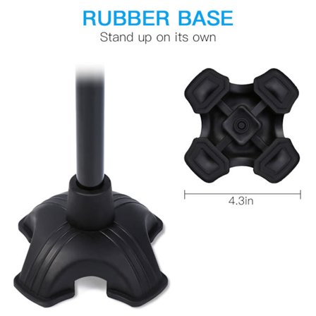 Selvstående Sammenleggbar Spaserstokk Lettvekts Spaserstokk med LED-lys og Dempehåndtak