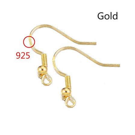 100st Örhängen Spännen Krokar Järnkrok GULD GULD