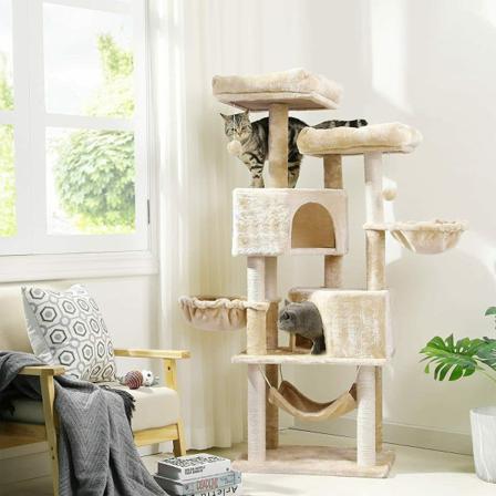 Skrapstolpe För Stora Katter Xl 145cm Kattträd Klösträd Katt