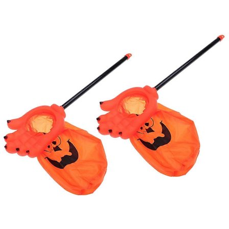 2025 2st Halloween Bus eller Godis Väskor Handflata Godis Påse Party Favörer Roliga Rekvisita för Barn (Orange)