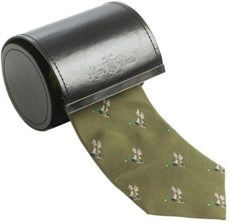 Alan Paine Silk Tie Duck Olive