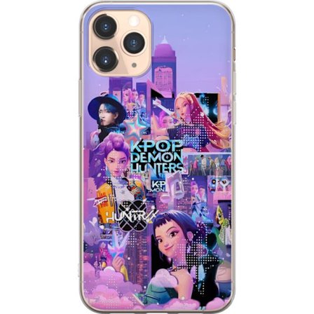Kompatibel Mobilcover til Apple Apple iPhone 11 Pro KPop Demon Hunters fødselsdag tema med neon Glad fødselsdag og karakterer i festlig energi og fa