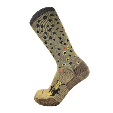 RepYourWater Merino Socks Brown Trout - XL