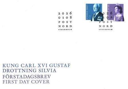 Sverige - Dagligmærke Dronning Silvia og Kong Carl XVI Gustav - Førstedagskuvert