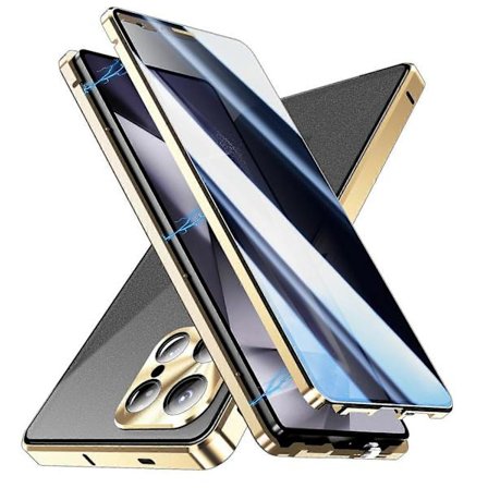 Til Samsung Galaxy S25 Ultra Cover Anti-Spy Dobbeltsidet Hærdet Glas Magnetisk Telefon Cover - Grøn