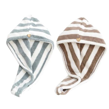 2-pakkauksen mikrokuitu hiuspyyhe, nopea kuivaus