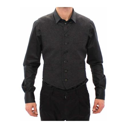 Dolce & Gabbana, Suit Vests Grijs, Heren, Maat:M