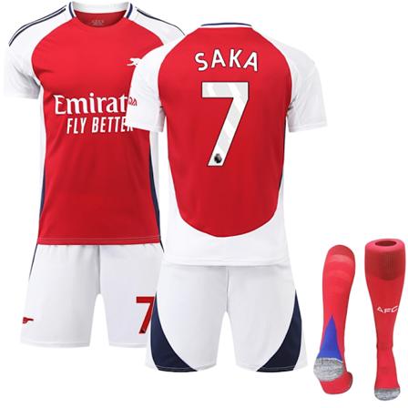 2024-2025 Arsenal Hjemmebørnefodboldtrøje nr. 7 Saka-Xin 20