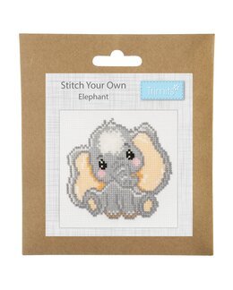 Brodeikit Billede Mini Elefant - Groves