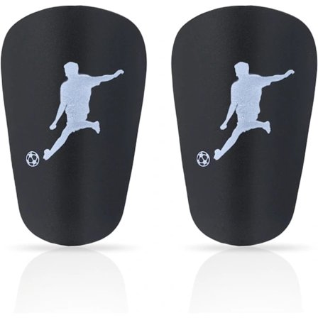 NA/1 par Mini Fotball Leggskinn, Ekstra Små Leggskinn Bittesmå Leggskinn Miniatyr Beskyttelsesutstyr (10x6cm, Svart)