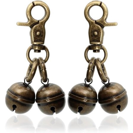 Kopparklockor för hundhalsband med snäpplås - Tillverkade av ren koppar för hundar/katter - Klart ljud & ingen rost - Rädda fåglar och vilda djur, vet