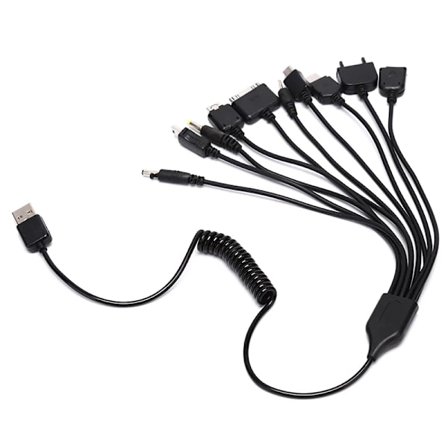 Multi Pin Kabel Laddare USB Adapter Kabel Data Sladd 10 I 1 Multifunktionell USB Dataöverföringskabel Universal