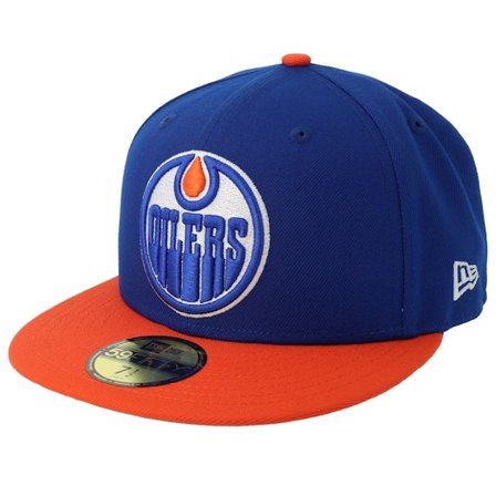New Era - Azul fitted Gorra - "Hatstore Exclusive x Edmonton Oilers 59FIFTY Blue/Orange Fitted " @ Hatstore