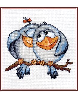 Stickpackung Bild Liebesvögel - Oven