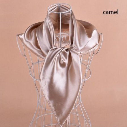 Hovedtørklæde Satin Bandana CAMEL