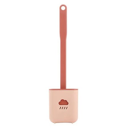 Toalettborste Rosa, Antibakteriell Silikon Toalettborste Kit och Ho