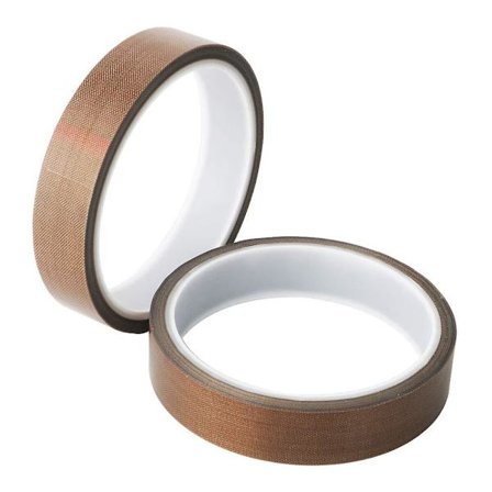 Pakke med 2 stk. høytemperaturstape, PTFE-limtape, Teflon-tape, PTFE-belagt glassduk-limtape, 19mm*10m