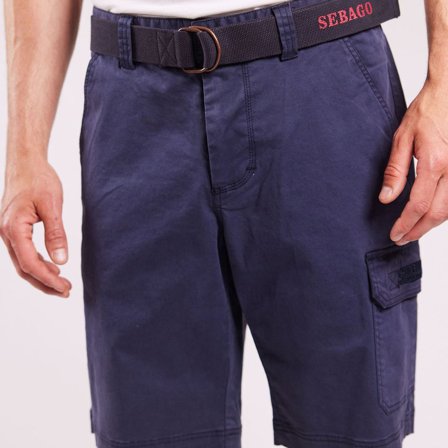 Pantalón corto de tripulación / pantalón corto de navegación Sebago Outwashed Pocket Navy, hombre, XXX-Large
