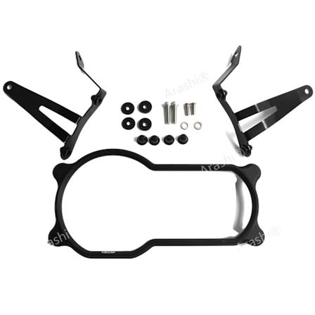 Motorcykel Forlygtebeskytter, CNC Bearbejdet Aluminium, Passer til BMW R1200GS/R1250GS,Sort Black Black