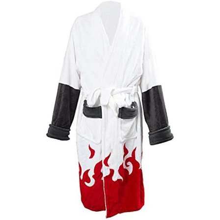 Karnestore Herr Naruto Namikaze Minato Akatsuki Kimono Morgonrock Fleece Vinter Lounge Krage Halsduk Pyjamas Sovkläder