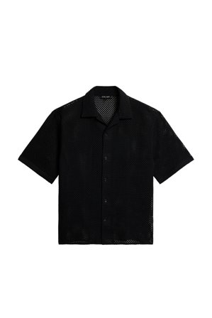 J.Lindeberg - Ellis Crochet Shirt - Black - Man - XXL