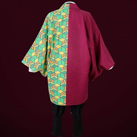 Kids Demon Slayer Animation Cosplay Kostyme Outfit Set -a