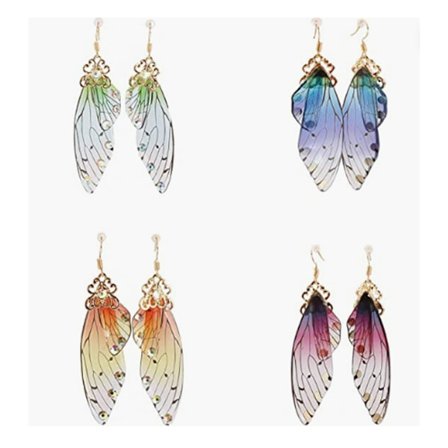 4 stycken S925 sterling silver örhängekrokar fjärilsörhängen