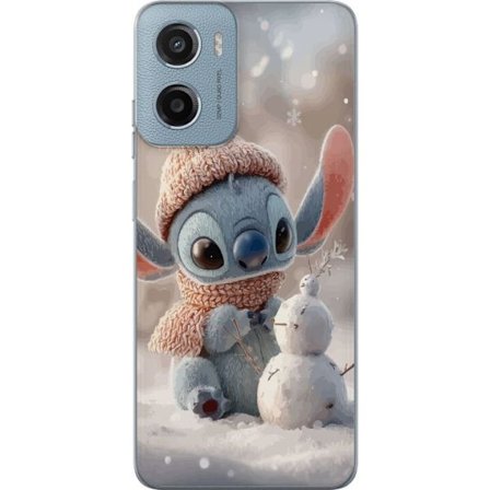 Yhteensopiva Puhelinkuori Motorola Moto G05 Stitch rakentaa lumimiestä talvi söpö joulu kawaii lumi viihtyisä lämmin kohtaus hahmo taide loma ihastutt