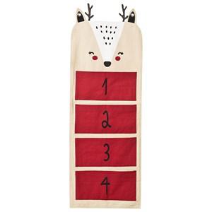 Christmas Kids Red & Beige Reindeer Advent Calender One Size - Home accessories - One size - Red - Mädchen