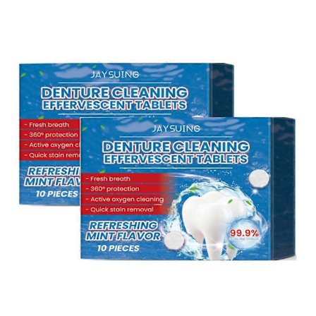 Brusetabletter til rengøring af proteser, mundhulepleje for at opretholde frisk ånde og fjerne lugt