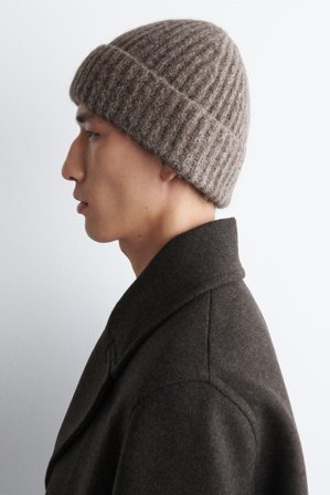 COS Men's Gorro De Mezcla De Lana Y Alpaca in Beige