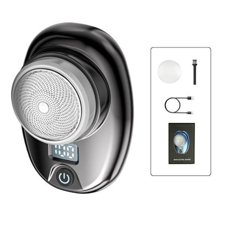 Mini barbermaskine med LED elektrisk barbermaskine GRÅ