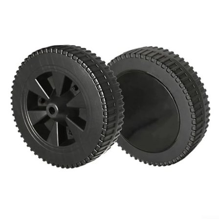 Set med 2 ersättningshjul i plast för 175 mm grill