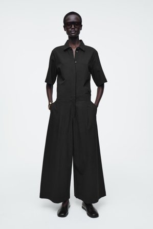Kortärmad Jumpsuit - Svart
