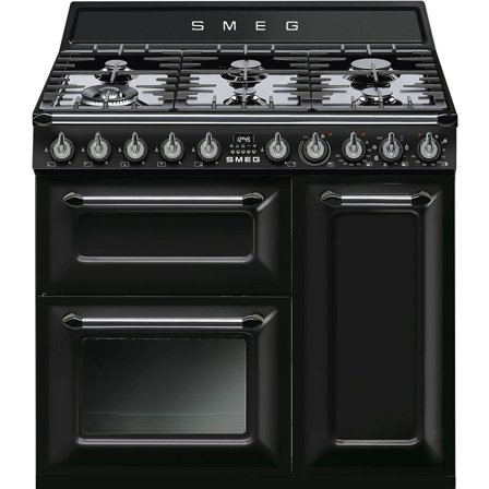 Smeg 90 cm Victoria Gashäll med 3 Ugnar, Svart | Vitvaror > Ugnar > Ugn | Bagaren och Kocken