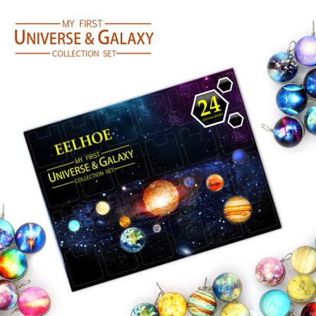 Mub- Julnedtelling 24 dagers adventskalender 24 dager planet overraskelse hemmelig boks