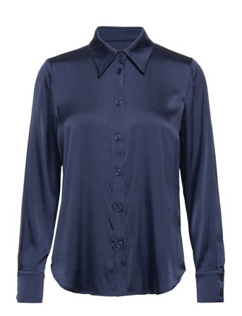 3176 Matt Pre - Latia N Langermet Skjorte Navy SAND