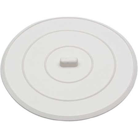 Platt diskbänkspropp, 5", vit, 1-pack (89042)