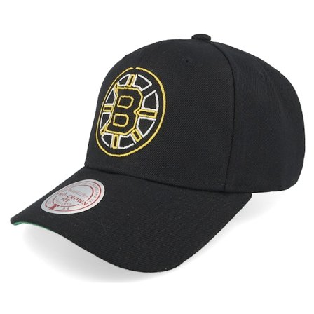 Mitchell & Ness - NHL Svart adjustable Caps - Boston Bruins Neon Logo Pro Black Adjustable @ Hatstore