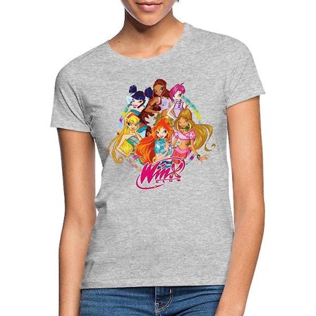 Winx Club Group Shot med logotyp Dam T-shirt