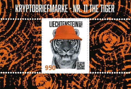 Liechtenstein - Nr. 11 Tigeren - Kryptofrimærke